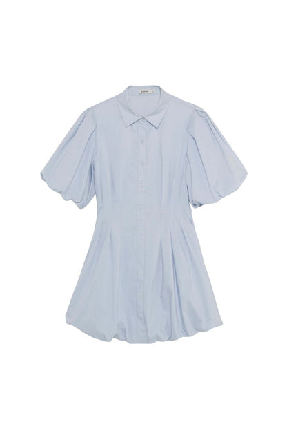 Cleo Balloon Mini Dress in Periwinkle Sky