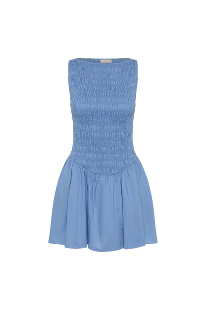 Martina Mini Dress in Venice Blue
