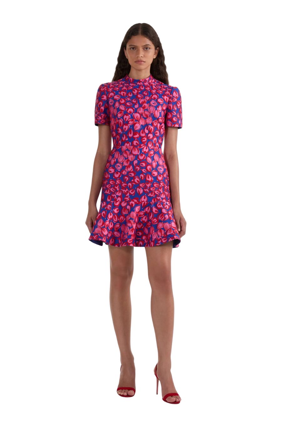 Mini C Dress in Azure Flamingo