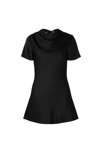 Iris Silk Dress in Black