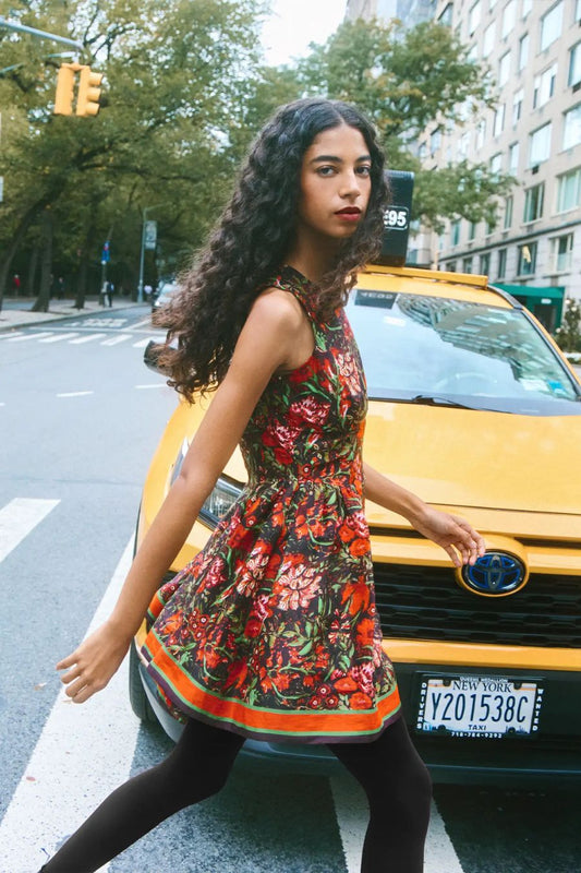 Layne Dress in Holiday Floral