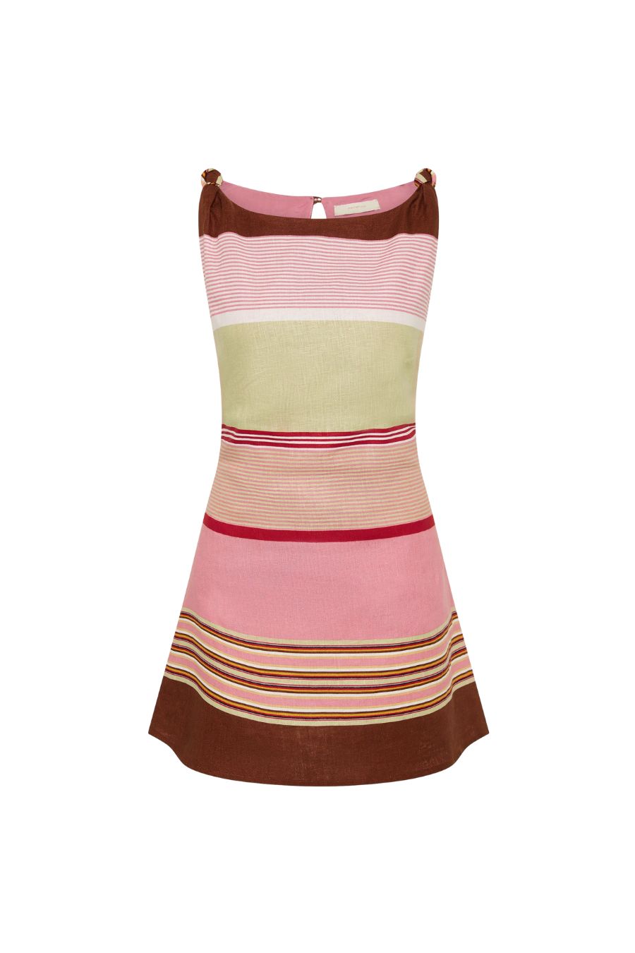 Flor Mini Dress Barragan Stripe Dusty Mauve