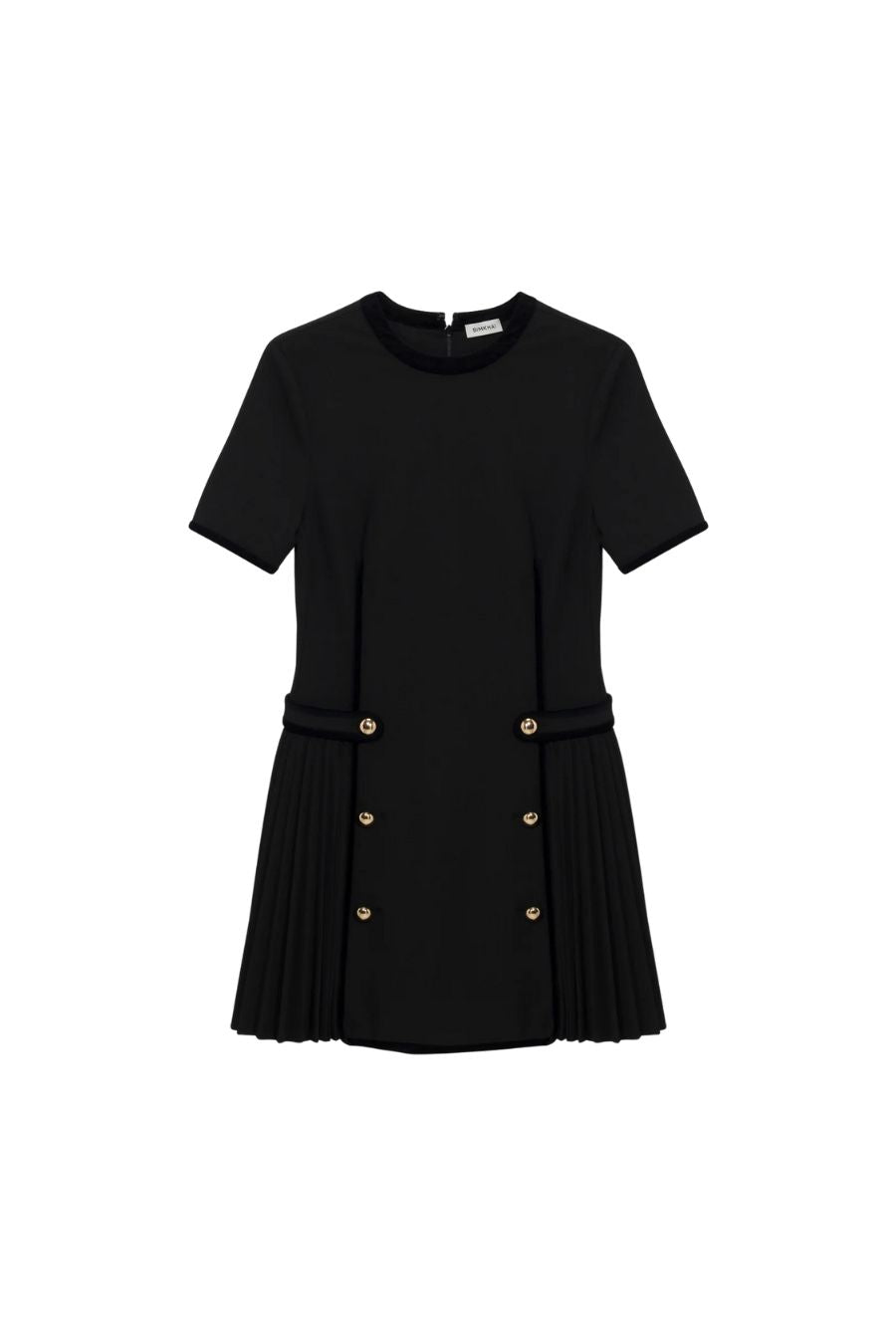 Doria Velvet Trimmed Mini Dress