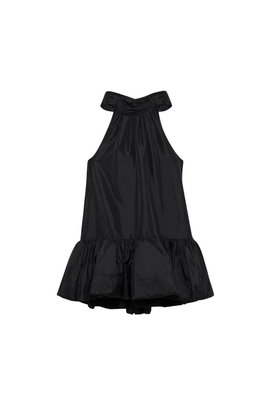 Hope Bow Tie Mini Dress in Black