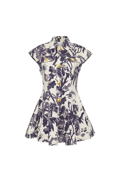 Ryce Dress in Fauna Floral Navy