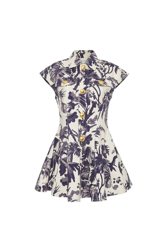 Ryce Dress in Fauna Floral Navy