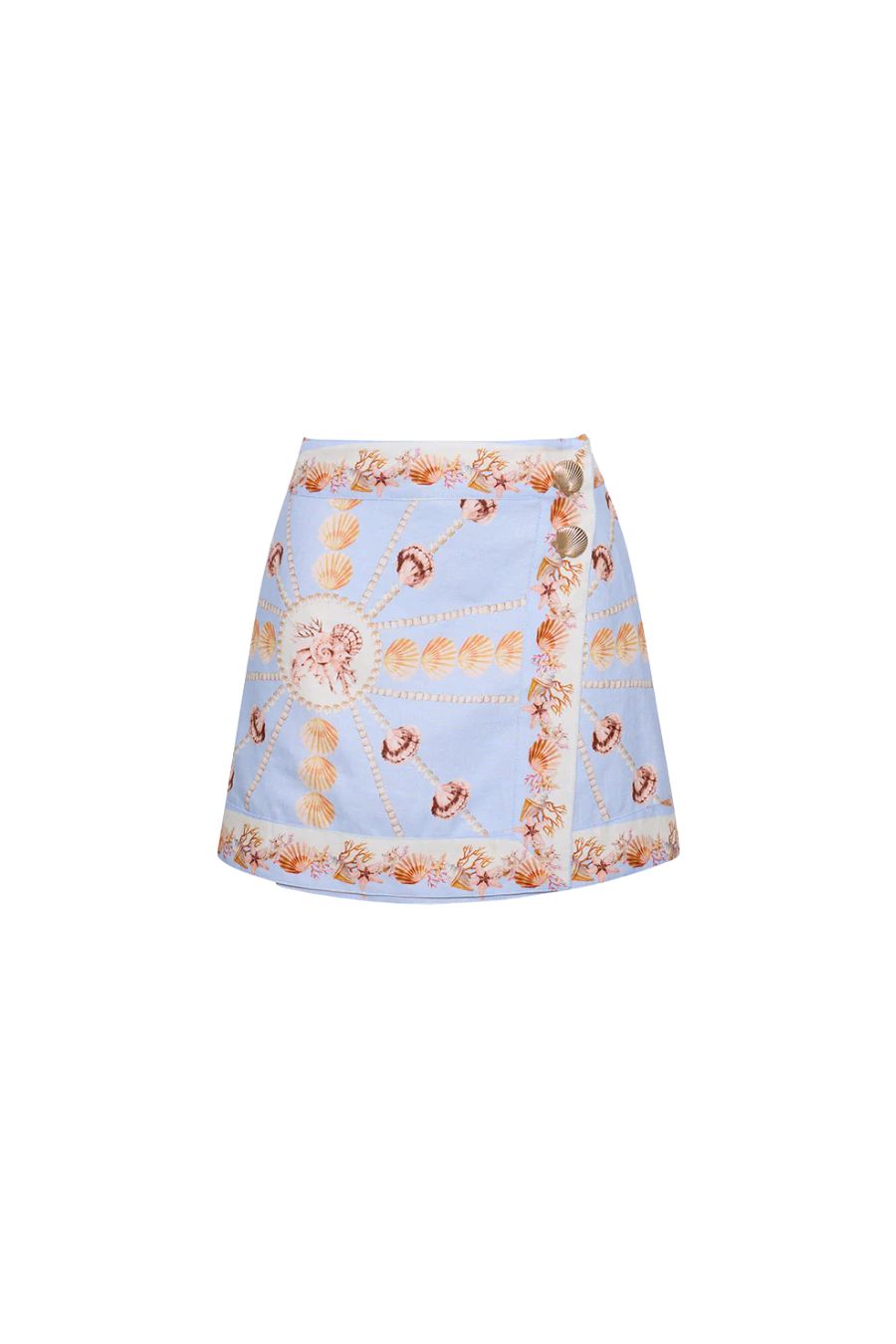 Fischer Skirt in Seashell Stripe Ivory