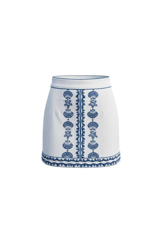 Delfina Mini Skirt in Seaside