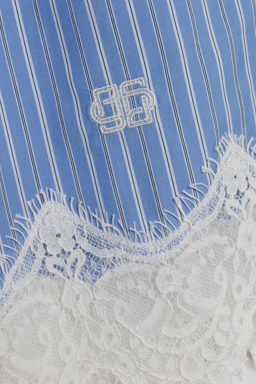 Emmie Lace Shorts in Oxford Blue Stripe