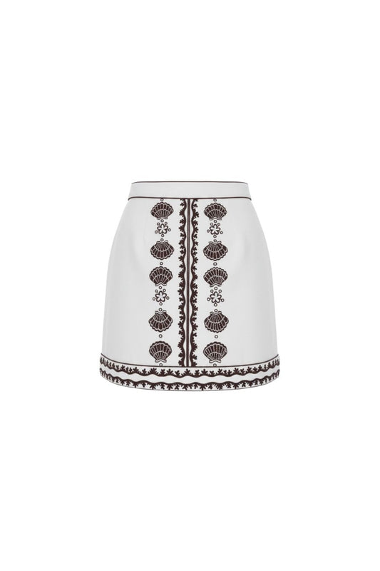 Delfina Mini Skirt in Mocha