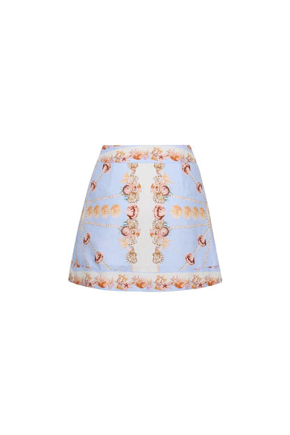 Fischer Skirt in Seashell Stripe Ivory