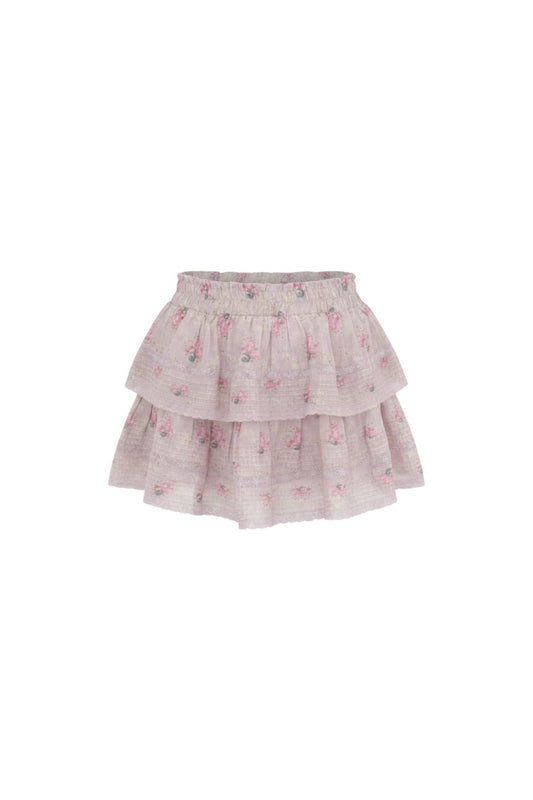 Ruffle Mini Skirt in VintagePlum