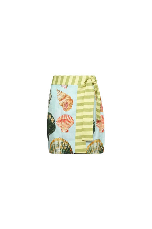 Bistro Skirt in Somers Shell Mint Mini