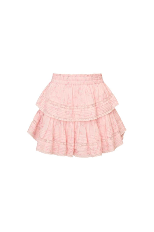 Ruffle Mini Skirt in Apple Blossom