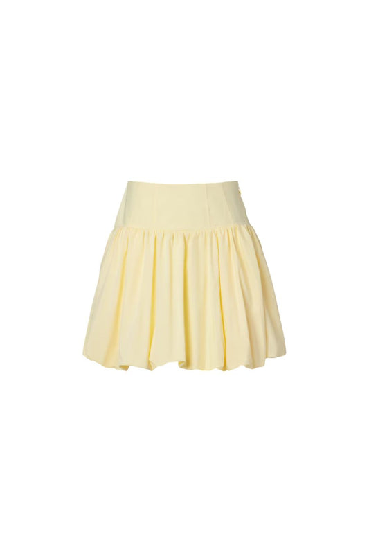Pippa Bubble Mini Skirt in Buttercream