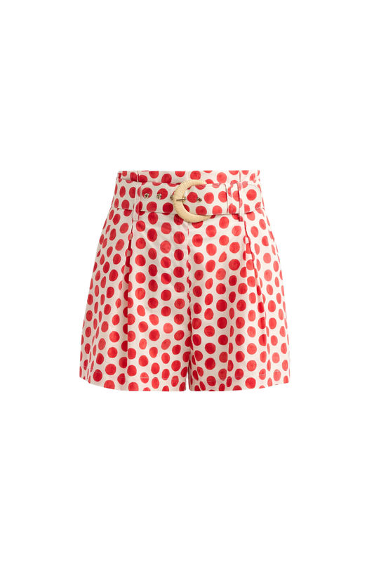 Palmer Shorts in Celeste Spot Red