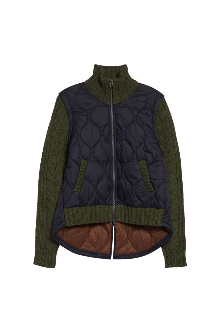 Patra Mixed Media Jacket in Navy/Army Melange