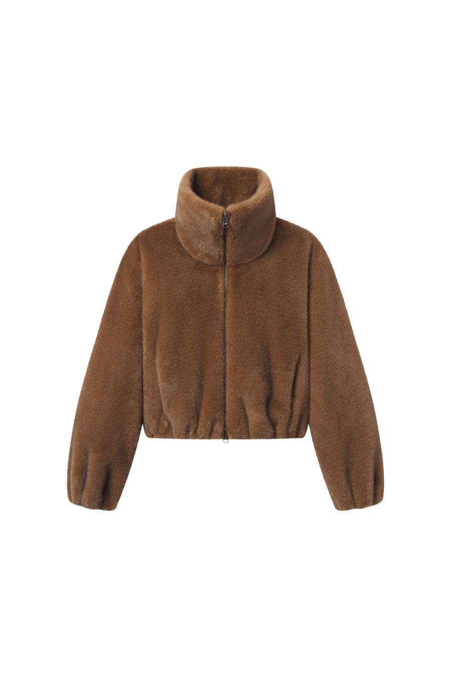 Hazel Faux Fur Jacket in Camel