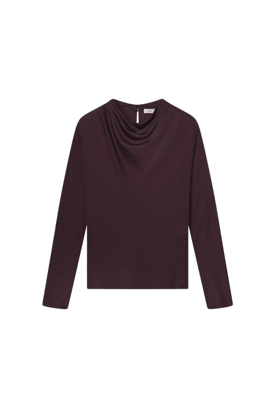 Georgia Satin Top in Deep Plum