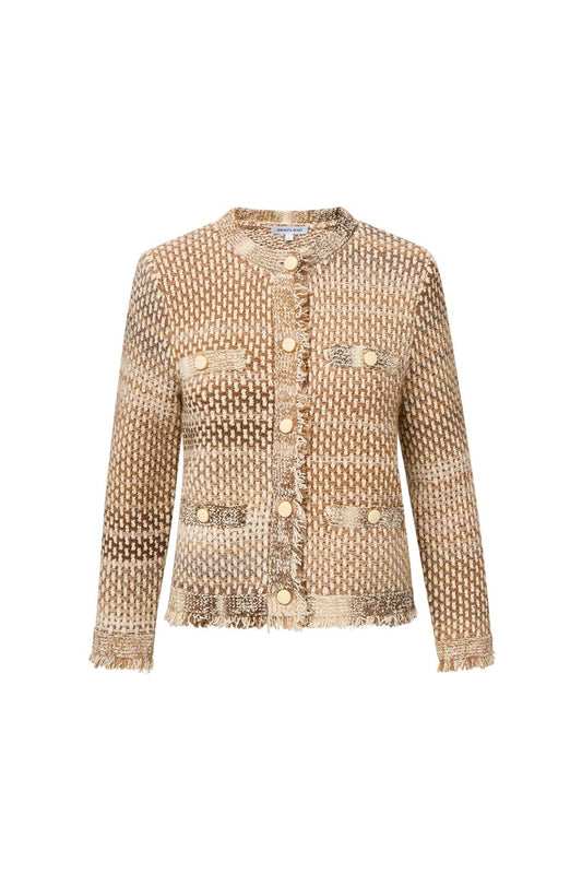 Sariyah Knit Jacket in Desert Khaki Multi