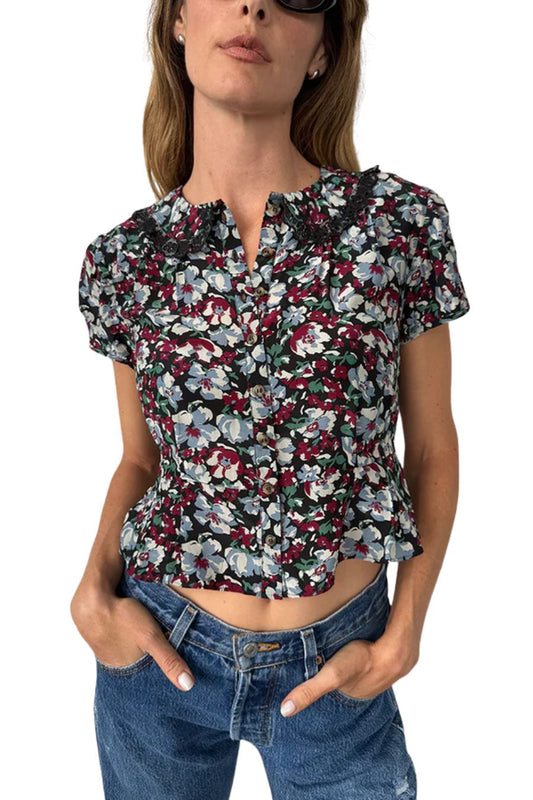 Yvonne Top Peonia Print