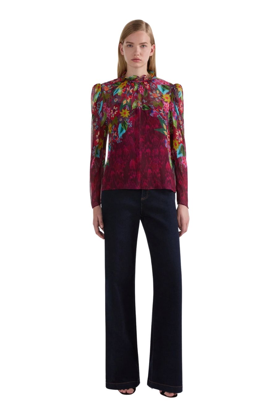 Mel B Top in Astilbe Bouquet