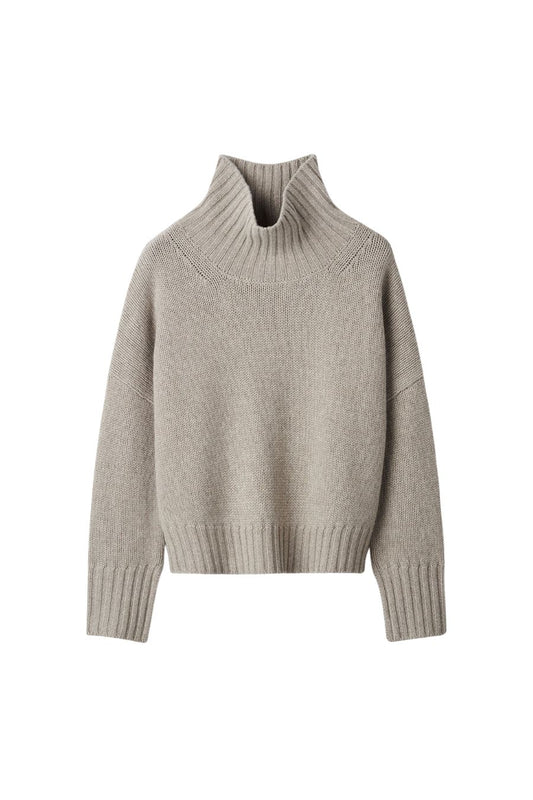 Girlfriend Turtleneck in Greige