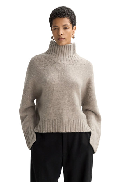 Girlfriend Turtleneck in Greige