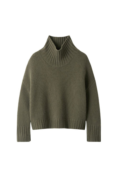 Girlfriend Turtleneck in Olive