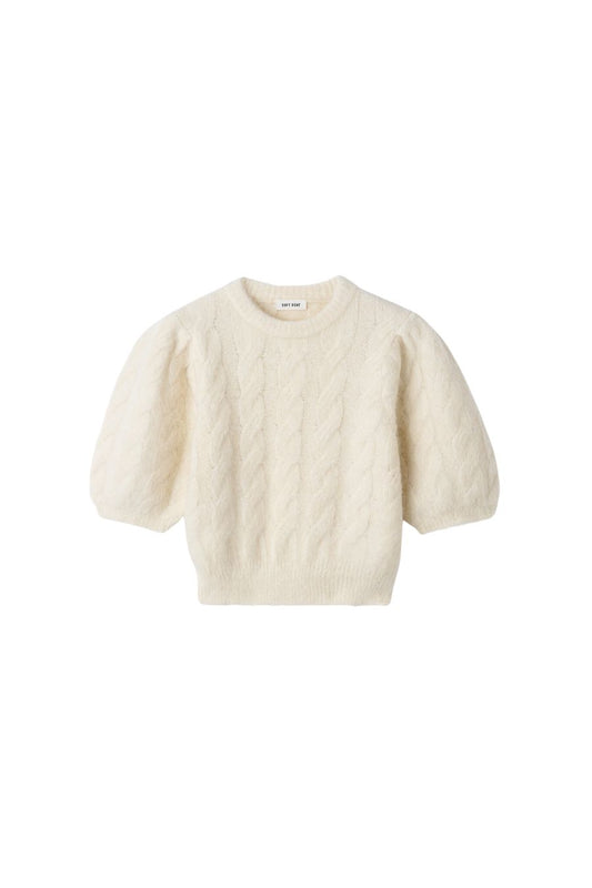 Alpaca Top in Feather White