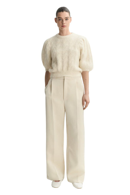 Alpaca Top in Feather White