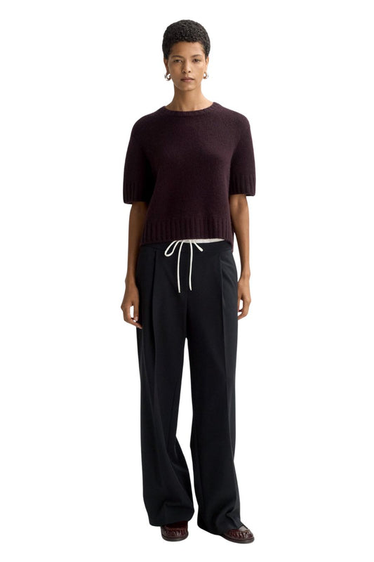 Chunky Short Sleeve in Midnight Plum