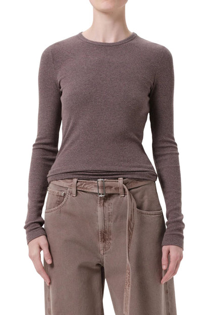 Delphi Slim Tee in Ceramic