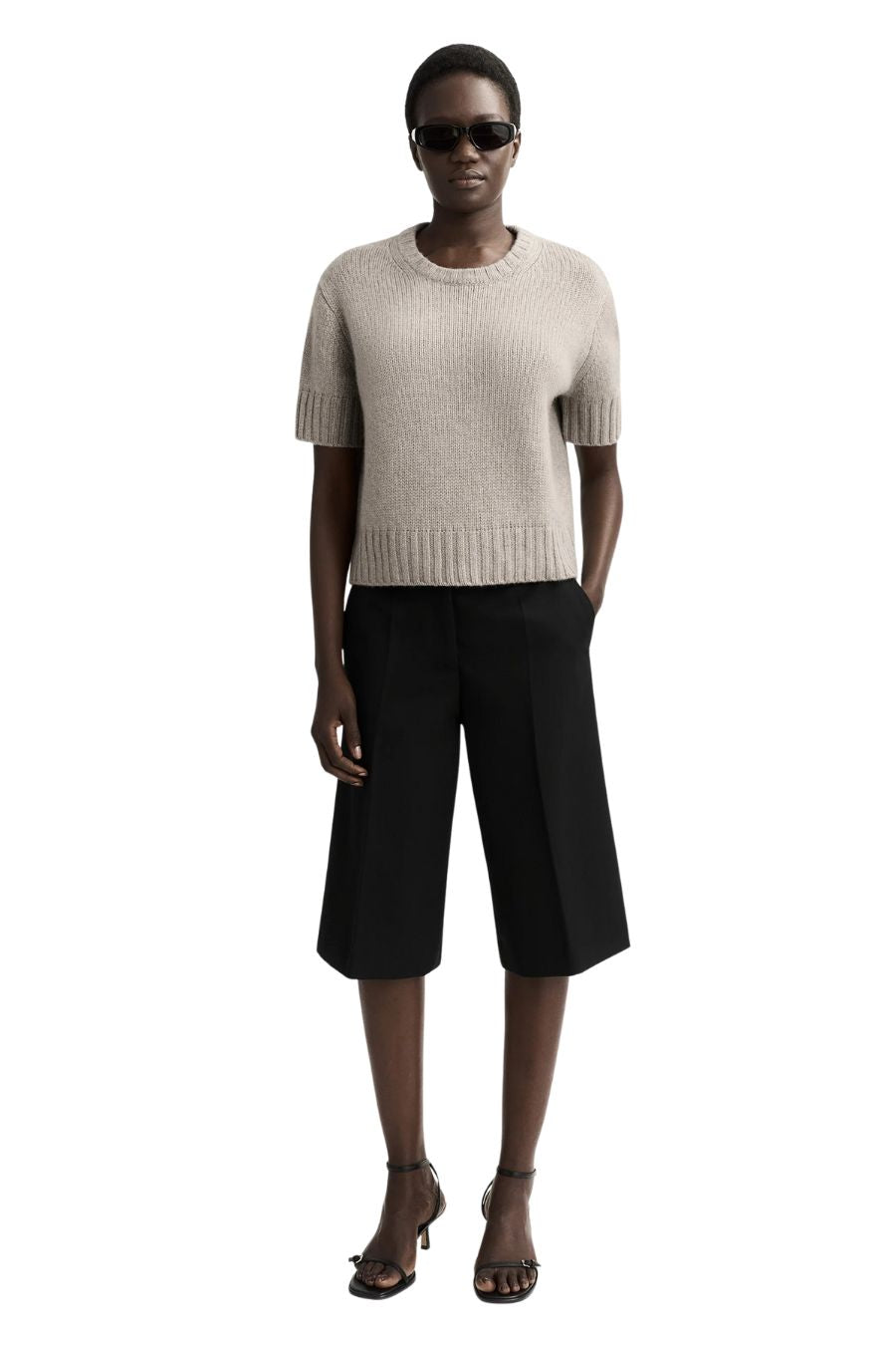 Chunky Short Sleeve in Greige