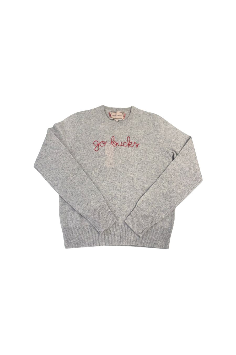 "Go Bucks" Crewneck in Smoke/Red
