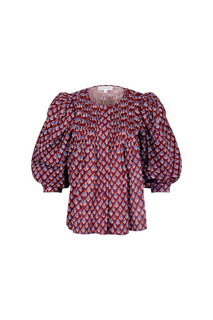 Daphne Top in Autumn Fleur Fig