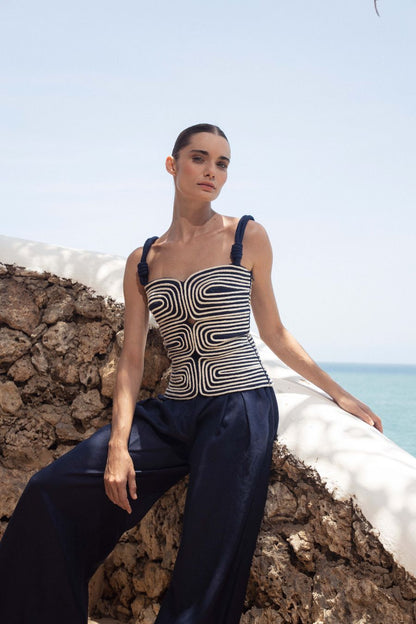 Marea Top in Navy