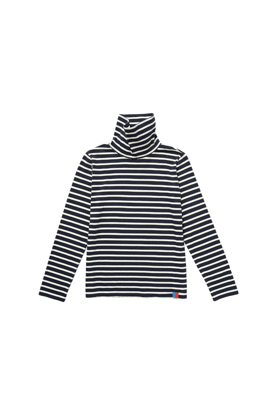 The Turtleneck in Navy/Cream