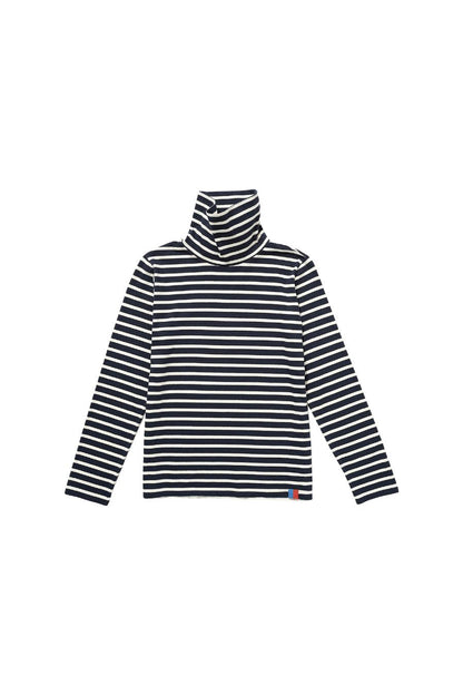 The Turtleneck in Navy/Cream