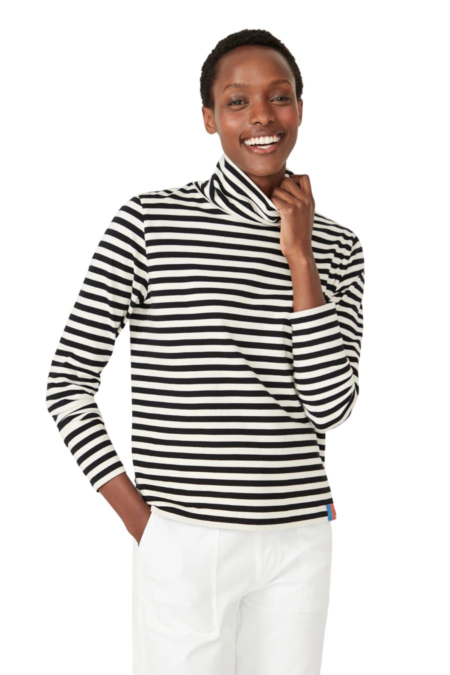 The Turtleneck in Black/Cream