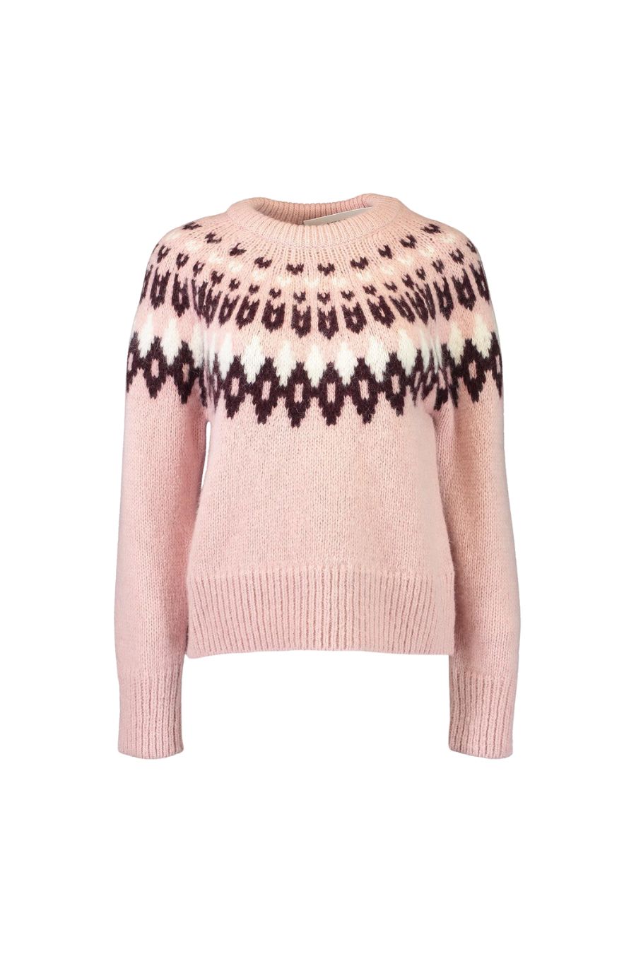 Anne Fair Isle Sweater in Deep Petal Multi