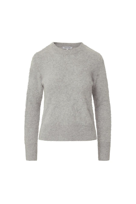 Pippen Brushed Cashmere Pullover in Heather Grey