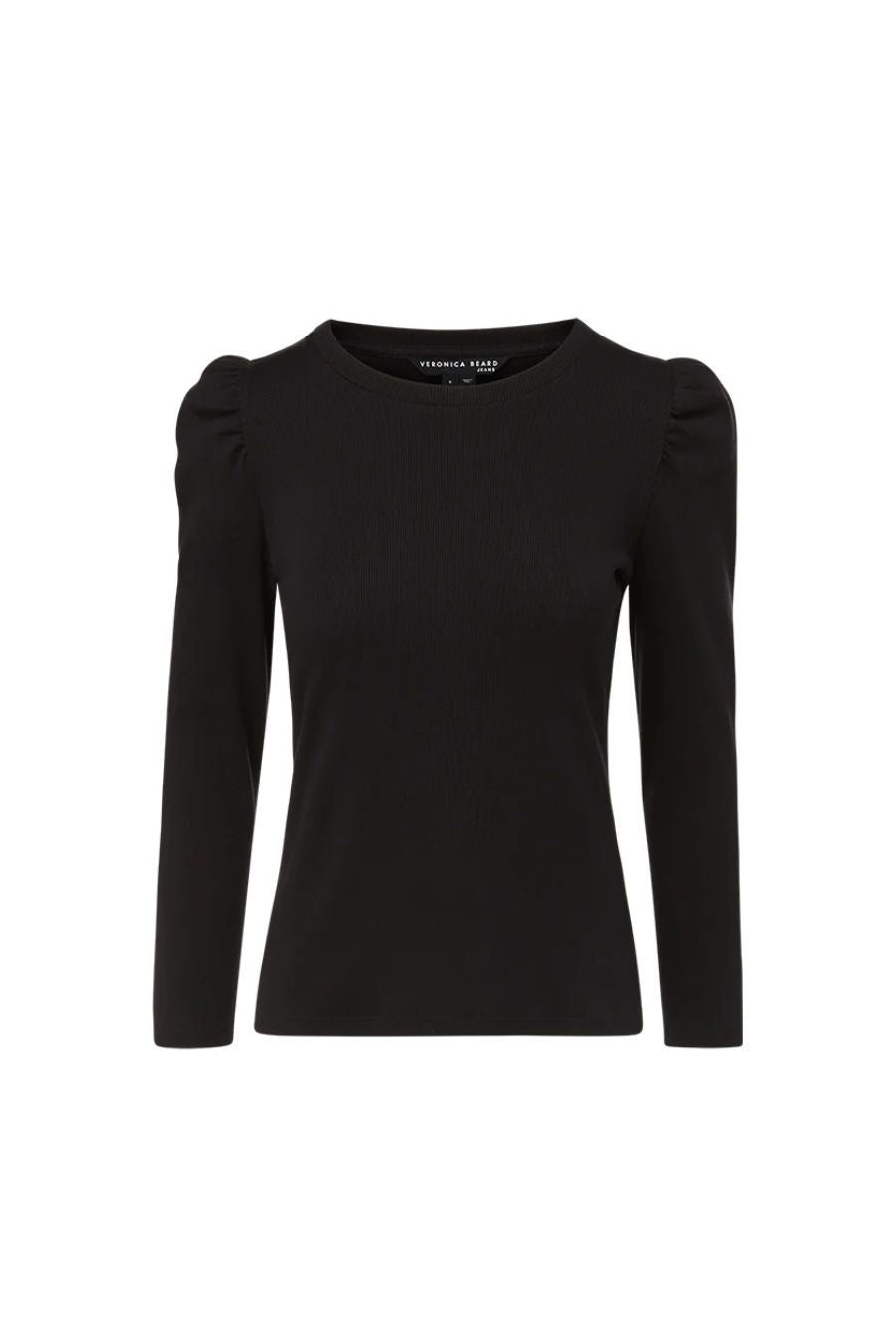 Britney Puff-Sleeved Top in Black