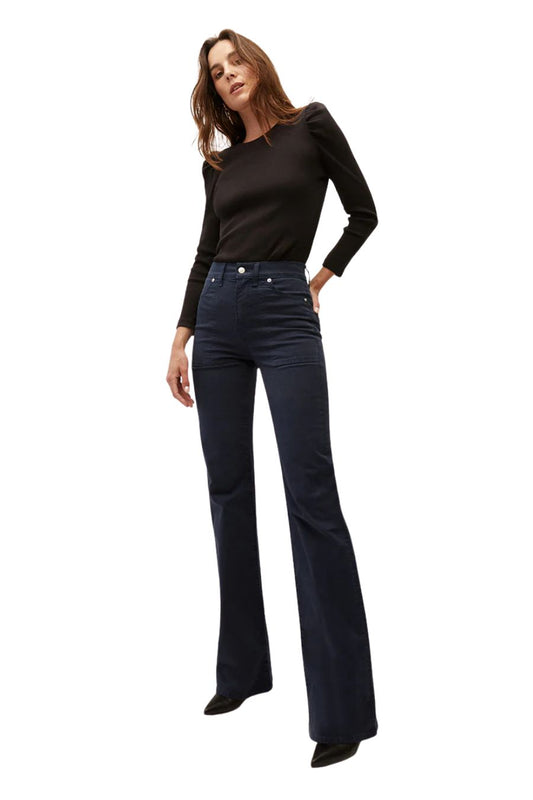 Britney Puff-Sleeved Top in Black