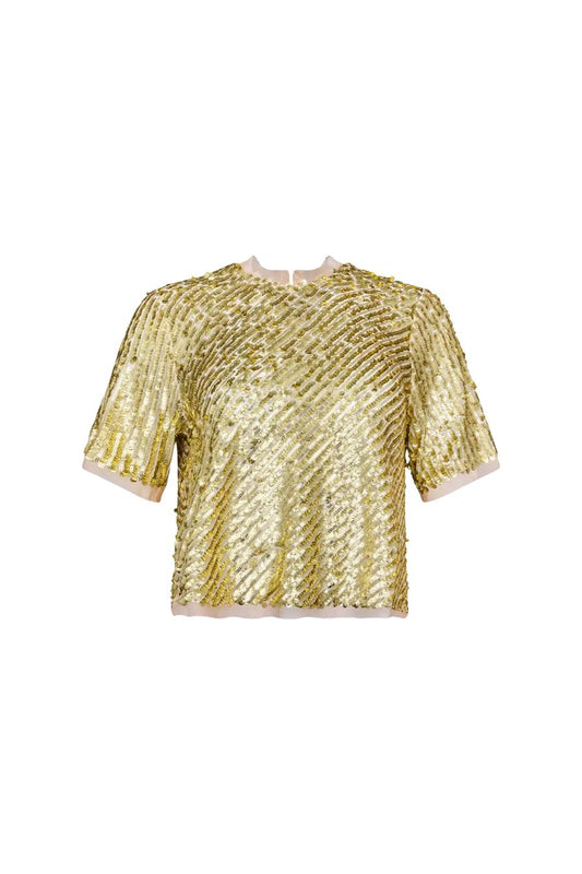 Pixie Top in Gold Sequin