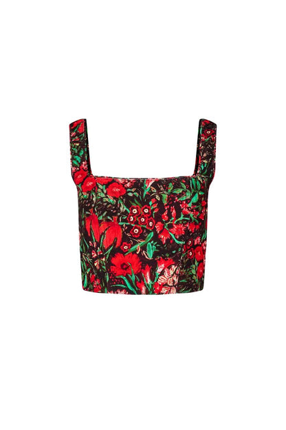 Carissa Bustier in Holiday Floral