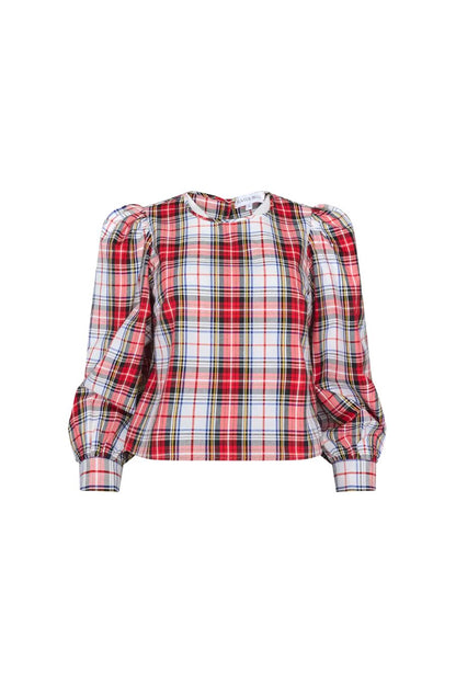 Lottie Top in Carlyle Plaid