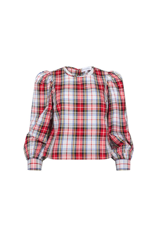 Lottie Top in Carlyle Plaid
