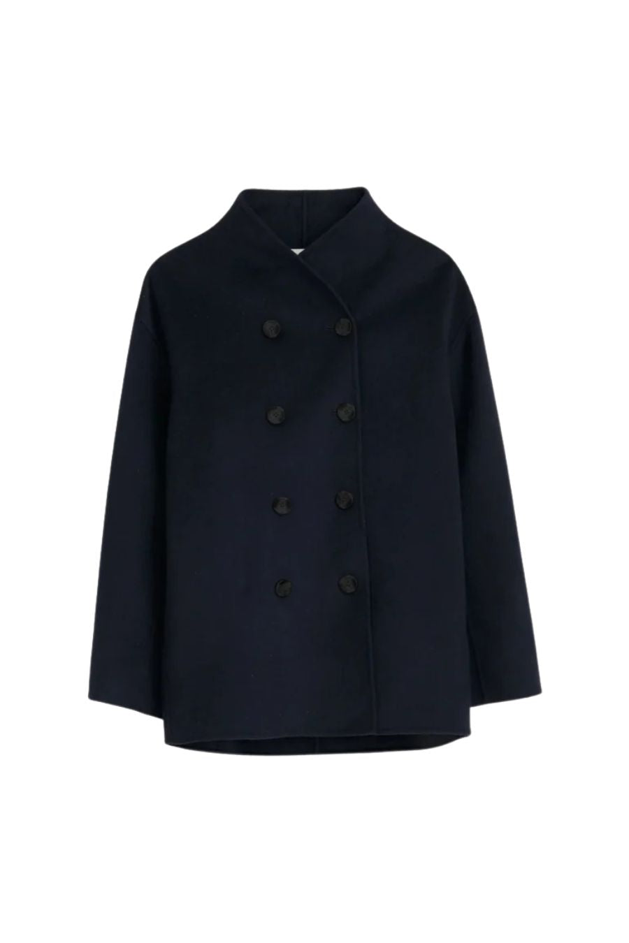 Sophia Wool Coat In Dark Navy