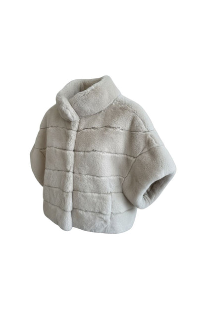 Rex Rabbit Dolman Jacket in Champagne